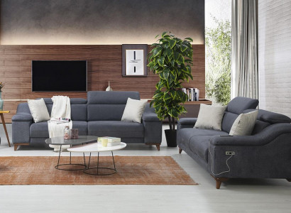 Design Dreisitzer Sofa Couch Polster Modernes Wohnzimmer Textil Sofas Neu Möbel